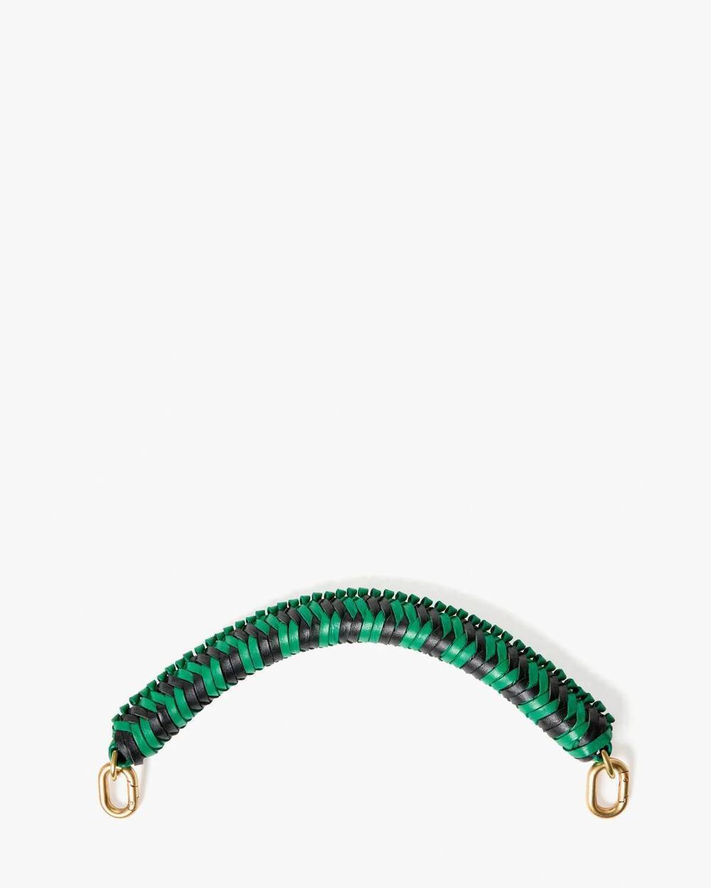 NEW CLARE V. women's braided top bag handle in green apple